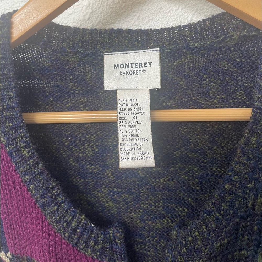 Koret Multicolor Patchwork Sweater Vest With Embr… - image 4